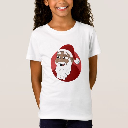 Cartoon van de zwarte kerstman t-shirt (Voorkant)