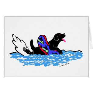 Cartoon van de Zwemmetrieke labrador