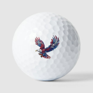Cartoon van een adelaar, 4 juli-concept golfballen