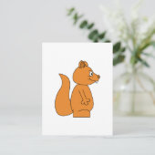 Cartoon van een rode eekhoorn briefkaart (Staand voorkant)