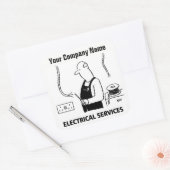 Cartoon van elektrische diensten Stickers (Envelop)