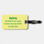 Cartoon van fijne granaatappels bagagelabel (Achterkant horizontaal)