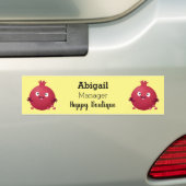 Cartoon van fijne granaatappels bumpersticker (Op auto)