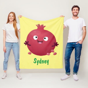 Cartoon van fijne granaatappels fleece deken