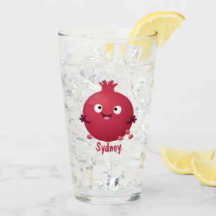 Cartoon van fijne granaatappels glas