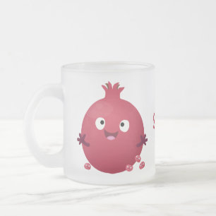 Cartoon van fijne granaatappels matglas koffiemok