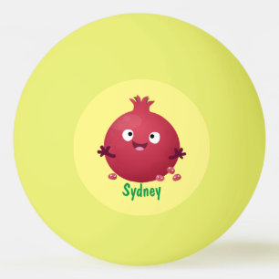 Cartoon van fijne granaatappels pingpongballen