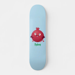 Cartoon van fijne granaatappels skateboard