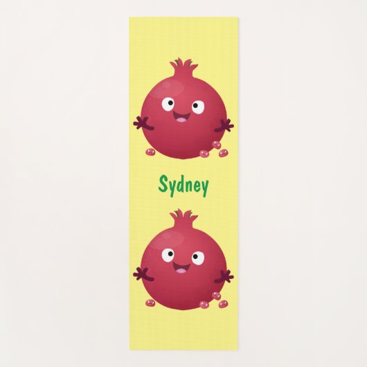 Cartoon van fijne granaatappels yogamat (Voorkant)