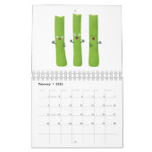 Cartoon van fruit, groenten en plant kalender (Feb 2026)