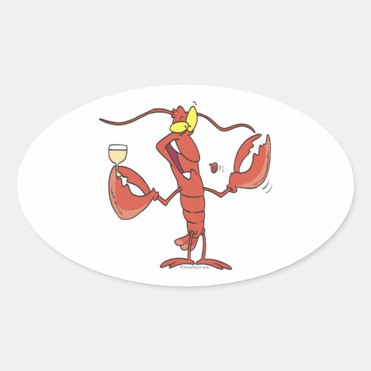 cartoon van grappige broodrooster ovale sticker (Voorkant)