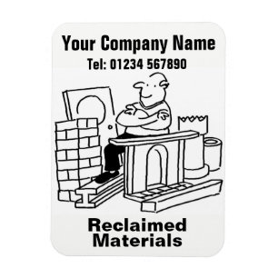 Cartoon van hergebruikte materialen. Zakelijke pro Magneet