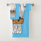 Cartoon van herkoekoekvogel bad handdoek (Insitu)