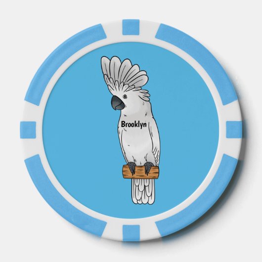 Cartoon van herkoekoekvogel poker chips (Voorkant)