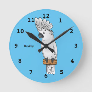 Cartoon van herkoekoekvogel ronde klok