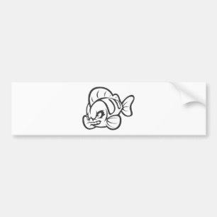 Cartoon van het overzicht van de vissen van de Ang Bumpersticker