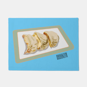 Cartoon van Jiaozi/Chinese dumplings Deurmat