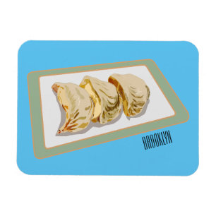 Cartoon van Jiaozi/Chinese dumplings Magneet