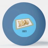 Cartoon van Jiaozi/Chinese dumplings Pingpongballen (Achterkant)