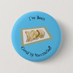 Cartoon van Jiaozi/Chinese dumplings Ronde Button 5,7 Cm