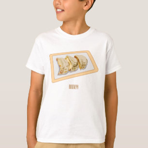 Cartoon van Jiaozi/Chinese dumplings T-shirt