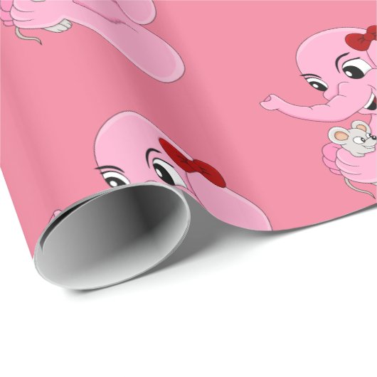 Cartoon van jute olifanten, verpakkingspapier cadeaupapier (Rol Hoek)