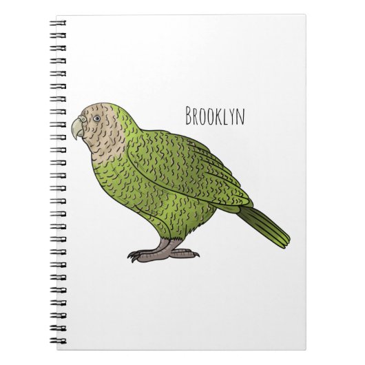 Cartoon van Kakapo Notitieboek (Voorkant)