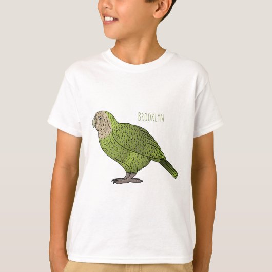 Cartoon van Kakapo T-shirt (Voorkant)
