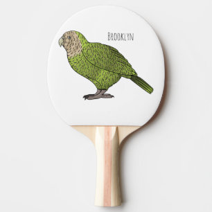 Cartoon van Kakapo Tafeltennisbatje