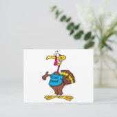 cartoon van kalkoenen voor grappig vlees briefkaart (Staand voorkant)