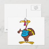 cartoon van kalkoenen voor grappig vlees briefkaart (Voorkant / Achterkant)