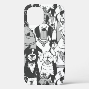 Cartoon van kattenhuisdieren iPhone 12 hoesje