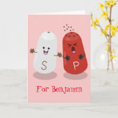 cartoon van kawaï en peper kaart (Gele Bloem)