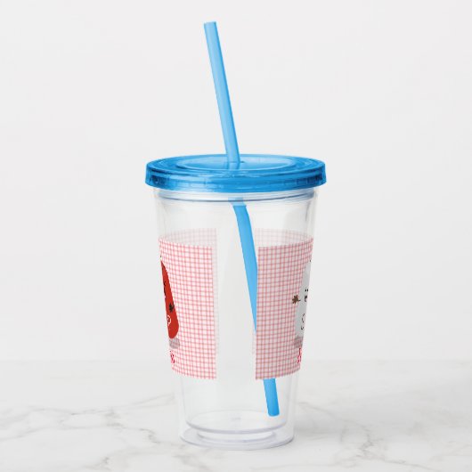 Cartoon van kawaï-luiers en paprika's acryl drinkbeker (Links)