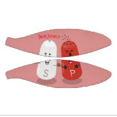 Cartoon van kawaï-luiers en paprika's basketbal (Panelen)