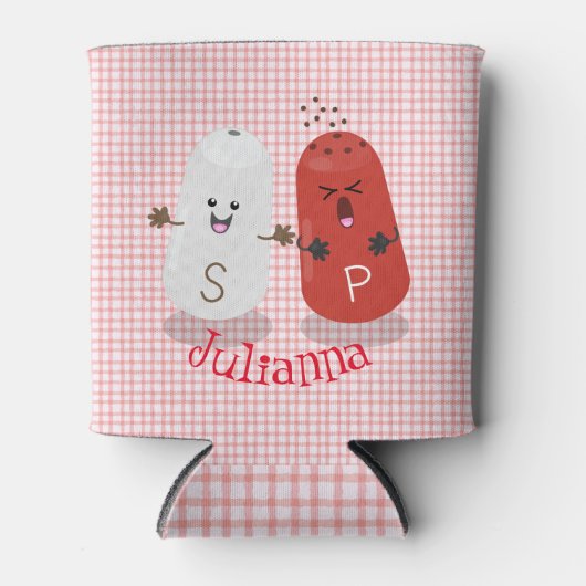 Cartoon van kawaï-luiers en paprika's blikjeskoeler (Voorkant)