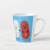 Cartoon van kawaï-luiers en paprika's latte mok (Rechts)