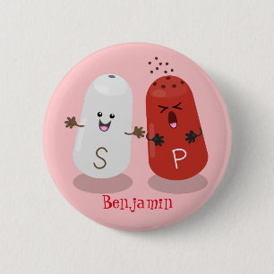 Cartoon van kawaï-luiers en paprika's ronde button 5,7 cm