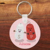 Cartoon van kawaï-luiers en paprika's sleutelhanger (Voorkant)