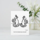 Cartoon van kippen 2648 briefkaart (Staand voorkant)