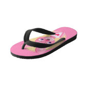 Cartoon van klein konijnenmeisje kinder teenslippers (Schuin)