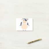 Cartoon van koeienkoeien post-it® notes (Op bureau)