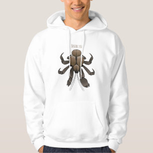 Cartoon van kokoskrabben hoodie