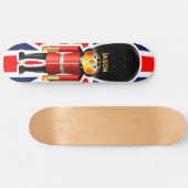 Cartoon van koningin-garde skateboard (Horizontaal)