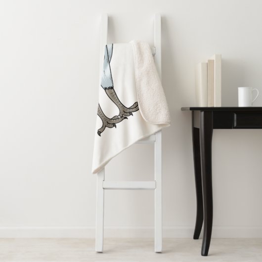 Cartoon van koningsgieren sherpa deken (In situ)