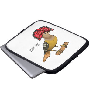 Cartoon van koninklijke vliegende vliegende vogela laptop sleeve