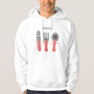 Cartoon van messenmakerswerk en van lepel hoodie