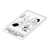 Cartoon van openingsopening voor fles magneet (Linkerzijde)