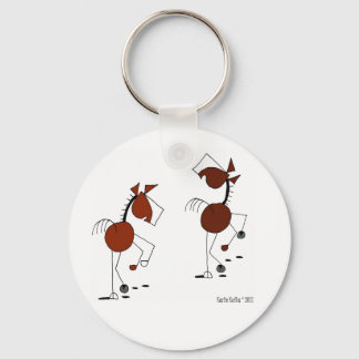 Cartoon van paarden. sleutelhanger