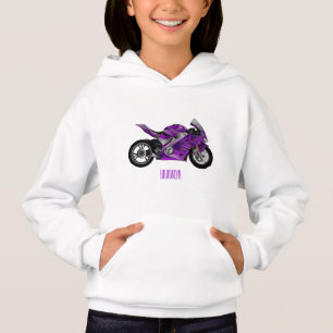 cartoon van Paarse sportmotor